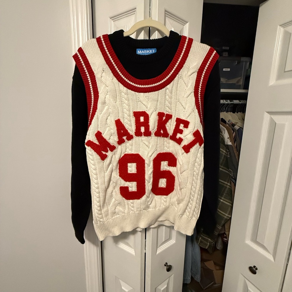 NWT Market studios home team cotton sweater